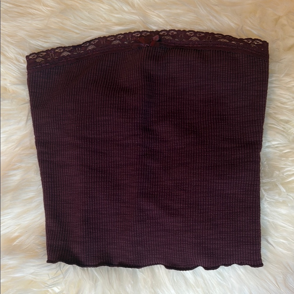 Tilly's Maroon Lace Tube Top